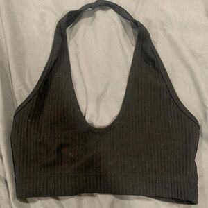 Size Small Black Low Cut Crop Top